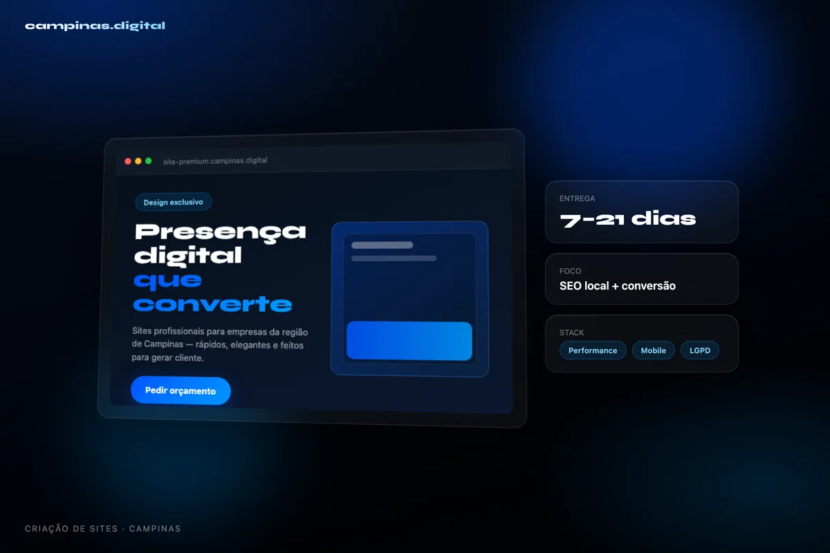 Layout de site sendo desenhado em tela, projeto de criação de sites em Campinas